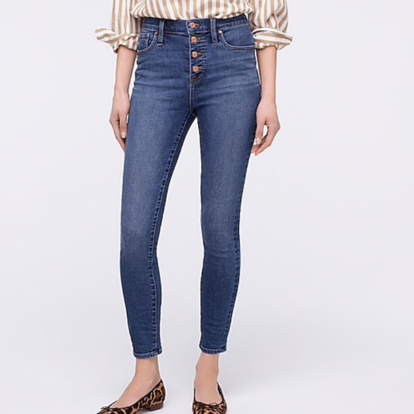 J. Crew Denim - J.Crew 10" High-Rise Toothpick Button Front Jeans